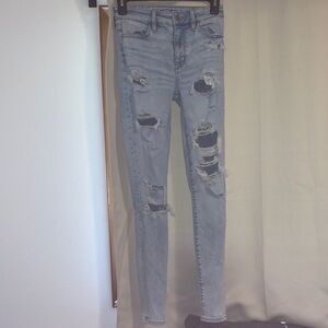 Light Wash Distressed Women's Jeans